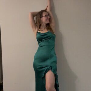 Windsor green pretty holiday dress size small